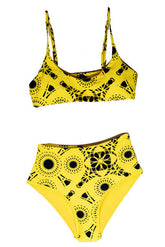 Ocean Hive 2 Piece Bikini Athletic - High Waist Bottom - Bottom Only