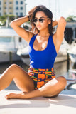Royal Blue 1 Piece Swimsuit