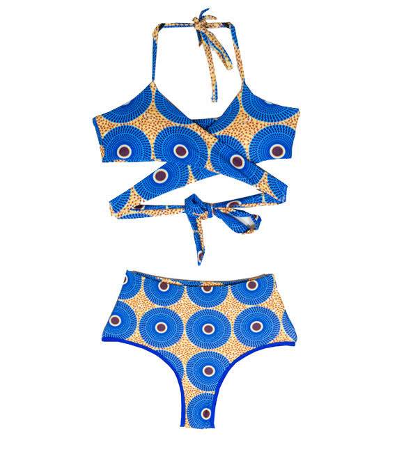 Cobalt Wave Wrapper - 2 Piece Bikini Wrapping Top