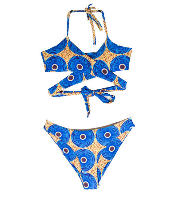 Cobalt Wave Wrapper - 2 Piece Bikini Wrapping Top