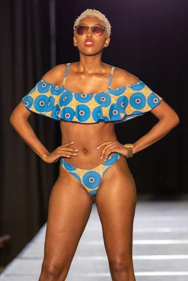Cobalt Wave Off-Shoulder Bikini
