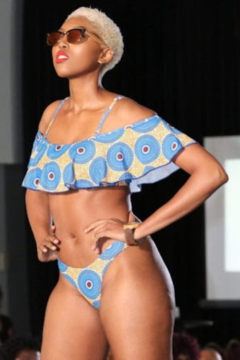 Cobalt Wave Off-Shoulder Bikini