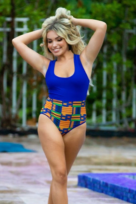 Royal Blue 1 Piece Swimsuit